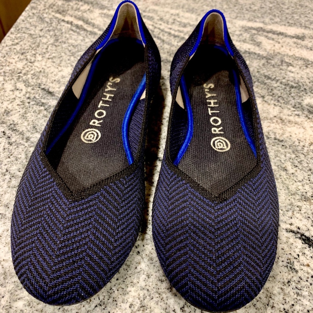 ROTHY’S size 8.5 Midnight Metallic Herringbone